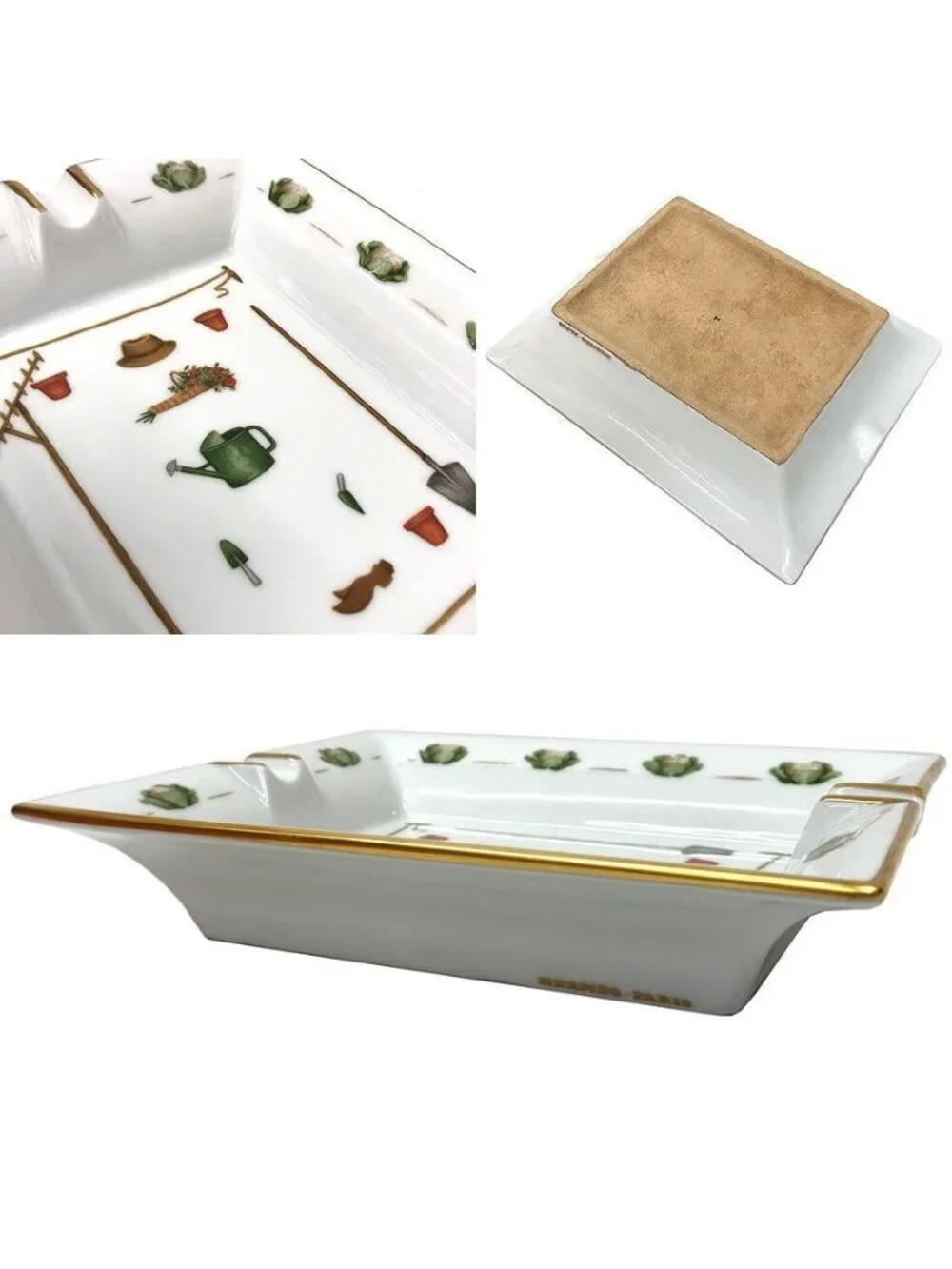 Hermes Ashtray Case Ceramic Gardening White